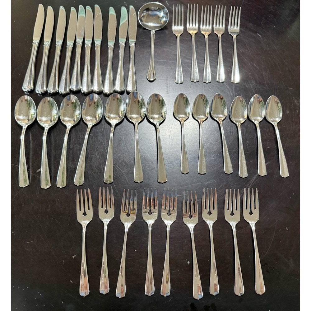 38pc Oneida USA Stainless Flatware Silverware Gala Impulse Glossy Replacemen Lot